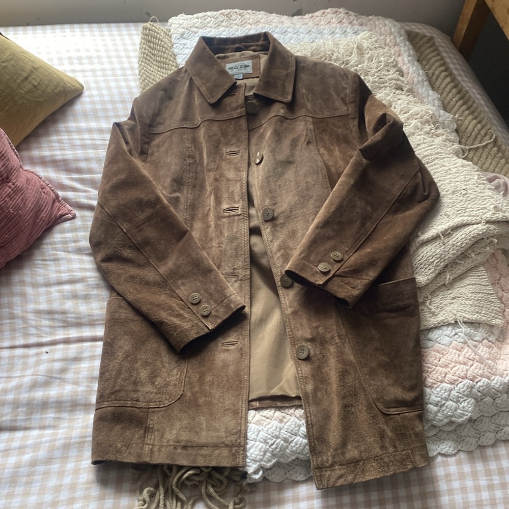 Womens Brown Suede Jacket
